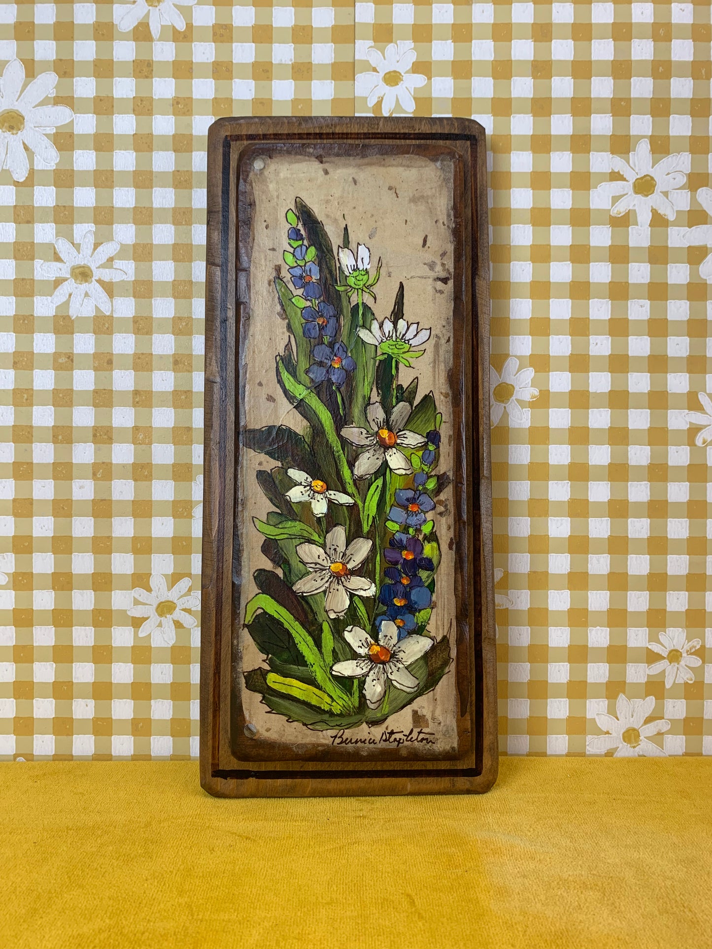 1970's Wood Wall Art - Bernice Stapleton