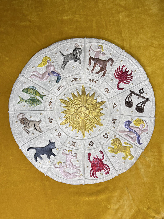 Mid Century Modern Zodiac Ceramic Wall Plate