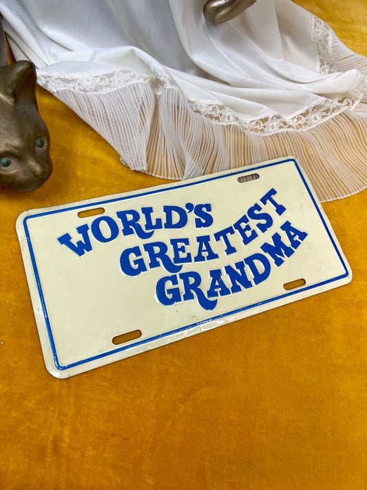 "Worlds Greatest Grandma" Vanity License Plate