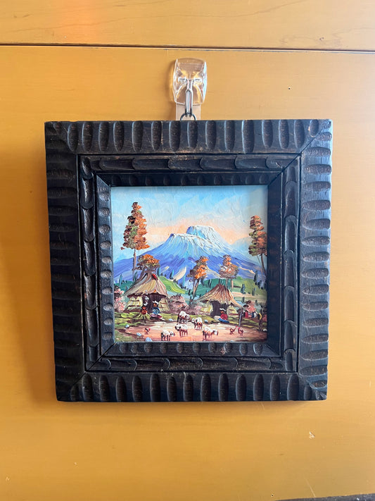 Oil Painting Souvenir with Wooden Frame
